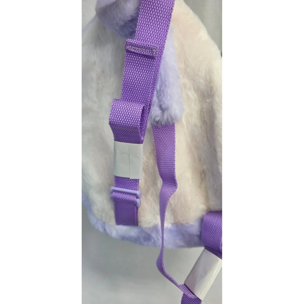 Plushies Huggable Animal Back Pack Lavender Fuzzy Butterfly Detachable Toy NWT